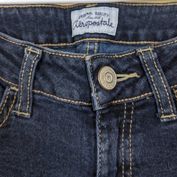 Aeropostale Lola Dark Blue Wash Low rise Size 0 - Picture 7 of 14